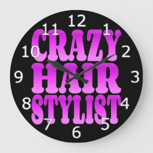 Grande Horloge Ronde Styliste de cheveux fous