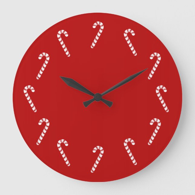 Grande Horloge Ronde Sucres de canne de Noël (Recto)