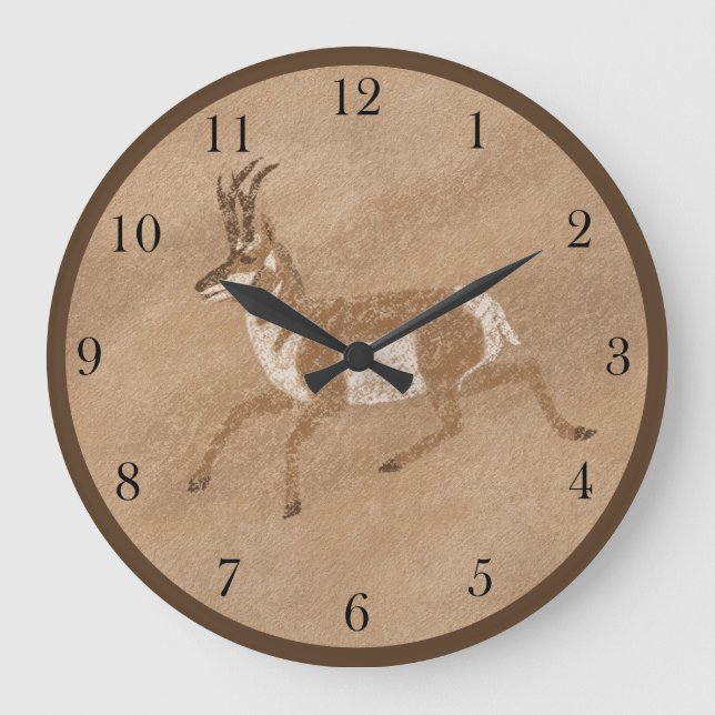 Grande Horloge Ronde Sud-Ouest Running Pronghorn Antelope (Recto)