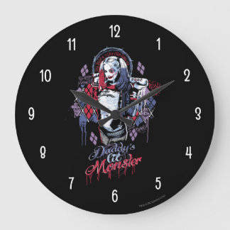 Grande Horloge Ronde Suicide Squad | Harley Quinn Inked Graffiti