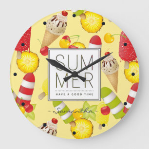 Grande Horloge Ronde Summer Fruits and Ice-Cream Fun