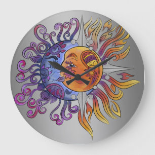Grande Horloge Ronde Sun et conception de lune