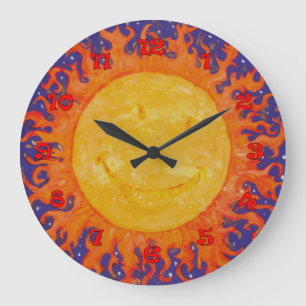 Grande Horloge Ronde Sun heureux