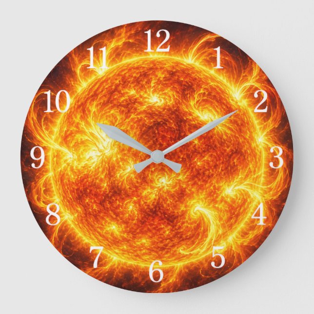 Grande Horloge Ronde Sun Wall Clock — Space-Inspired Design (Recto)