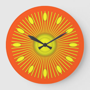 Grande Horloge Ronde Sunburst