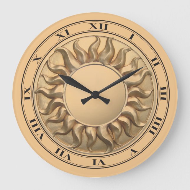 Grande Horloge Ronde Sunburst Clock (Recto)