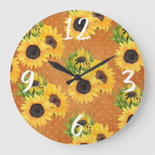 Grande Horloge Ronde Sunflower
