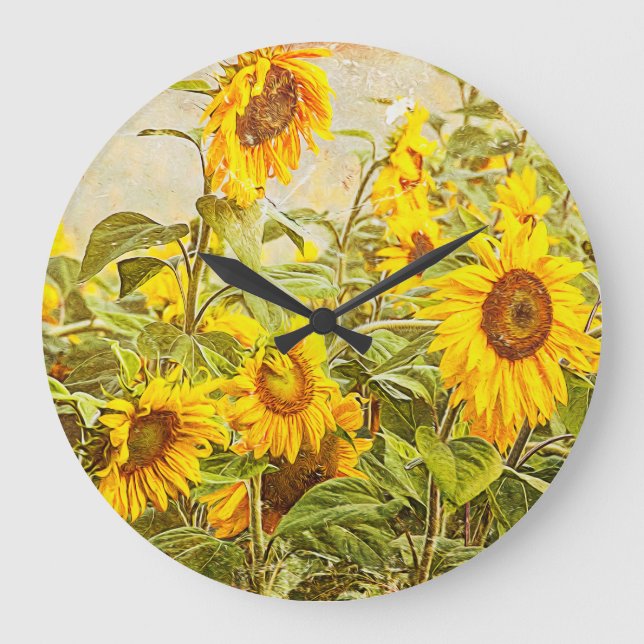 Grande Horloge Ronde Sunflower Field (Recto)