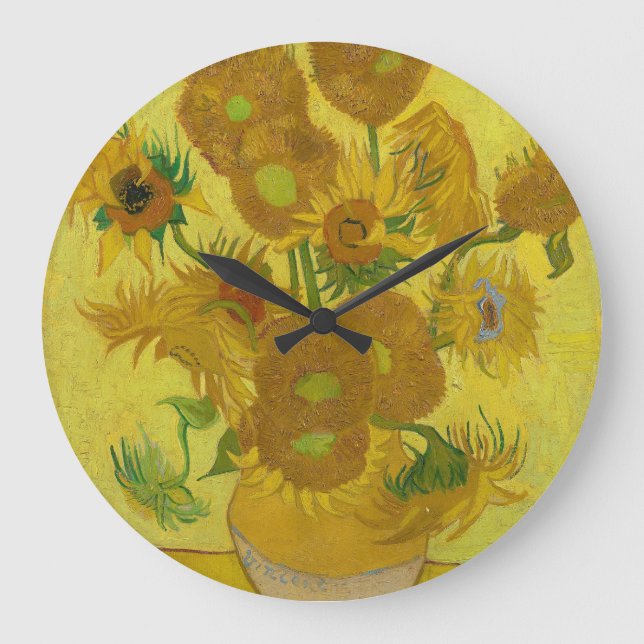 Grande Horloge Ronde Sunflowers - Vincent van Gogh (Recto)