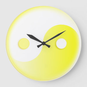 Grande Horloge Ronde Sunny Yellow Yin & Yang