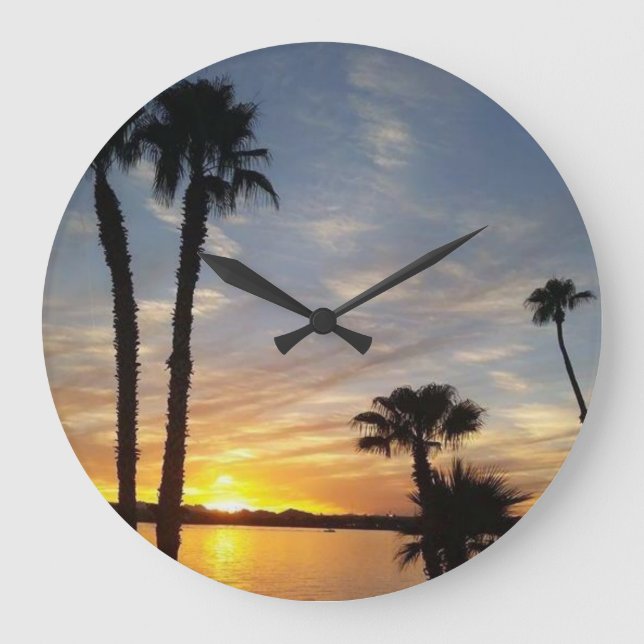 Grande Horloge Ronde Sunrise du lac Havasu (Recto)