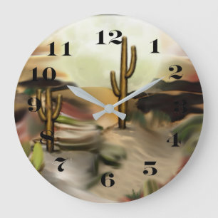 Grande Horloge Ronde Sunrise du sud-ouest de l'art Abstrait