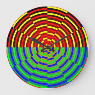Grande Horloge Ronde Sunset numérique par Kenneth Yoncich
