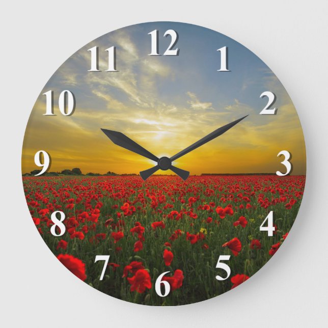 Grande Horloge Ronde Sunset Over A Red Poppy (Recto)