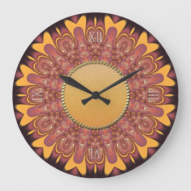 Grande Horloge Ronde Sunshine Earth Love Wall Clock (Recto)