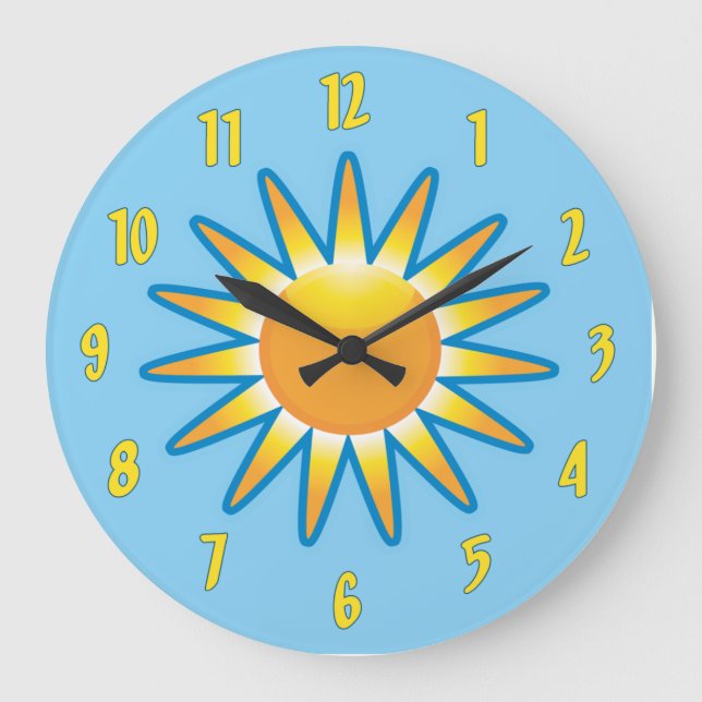 Grande Horloge Ronde Sunshine Wall Clock (Recto)