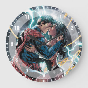 Grande Horloge Ronde Superman/Wonder Woman Comic Art promotionnel