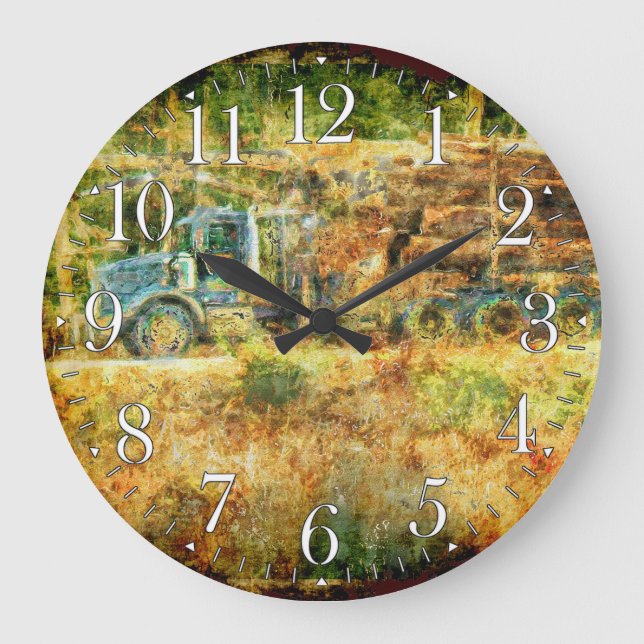 Grande Horloge Ronde Sur l'horloge murale de notation de camion de la (Recto)