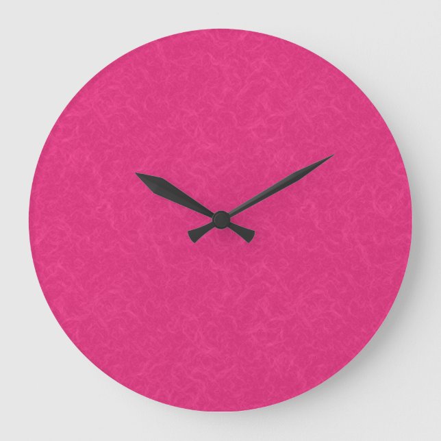 Grande Horloge Ronde Surface rose texturée avec un motif subtil en spir (Recto)
