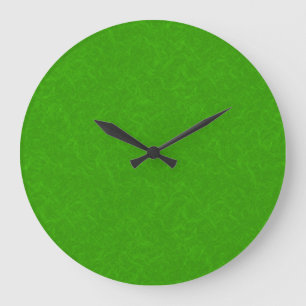 Grande Horloge Ronde Surface texturée verte lumineuse à motif tourbillo