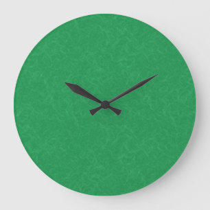 Grande Horloge Ronde Surface verte texturée avec un motif tourbillonnan