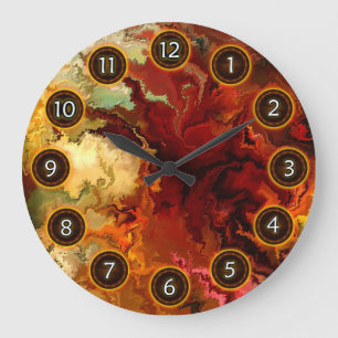 Grande Horloge Ronde Surrealist d'abstraction par le rafi talby
