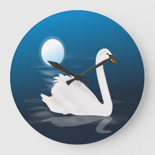 GRANDE HORLOGE RONDE SWAN BLANC