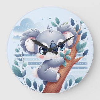 Grande Horloge Ronde Sweet Baby Koala - Large Clock