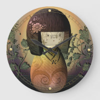 Sweet Kokeshi Doll Personalized Monogram