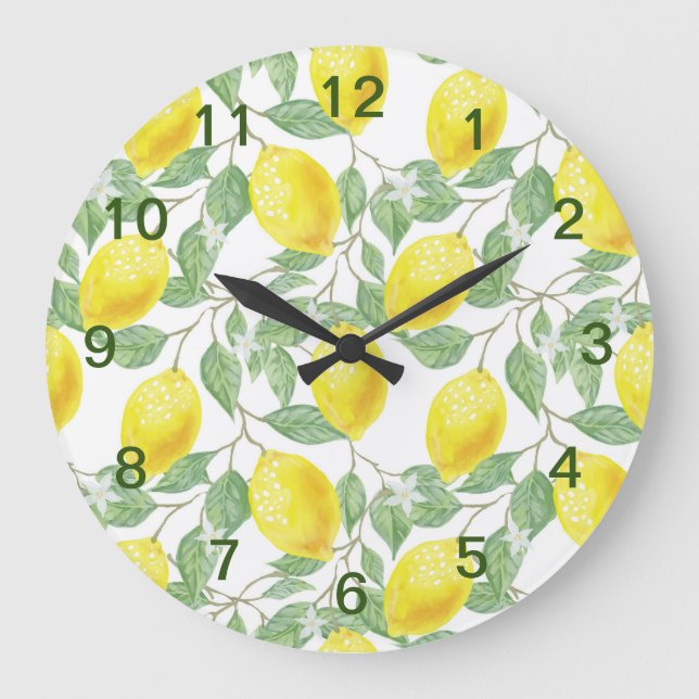 Grande Horloge Ronde Sweet lemons yellow summer.                        (Recto)