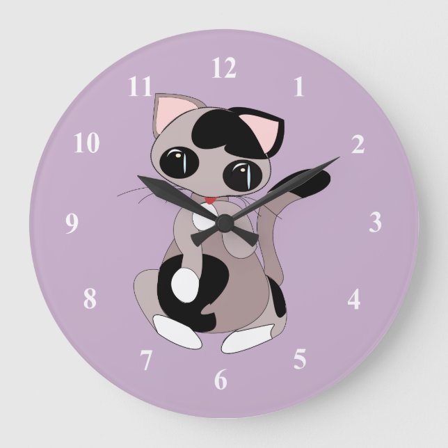 Grande Horloge Ronde Sweet Little Kitty (Recto)