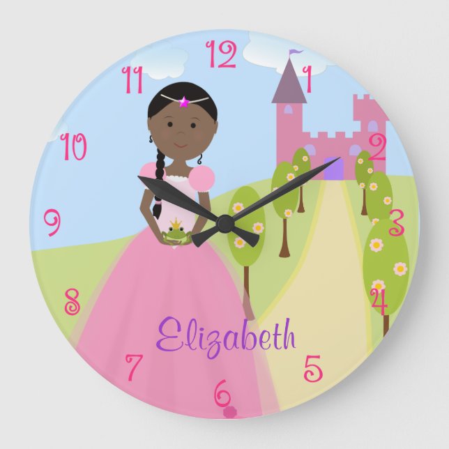 Grande Horloge Ronde Sweet Princess With Black Braid Personalized (Recto)