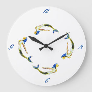 Grande Horloge Ronde Swimming Mermaid Thunder_Cove