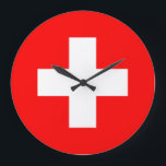Grande Horloge Ronde Switzerland Flag<br><div class="desc">Switzerland Flag</div>