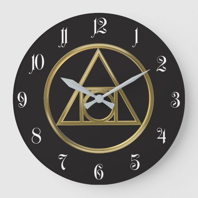 Grande Horloge Ronde Symbole alchimique (Recto)