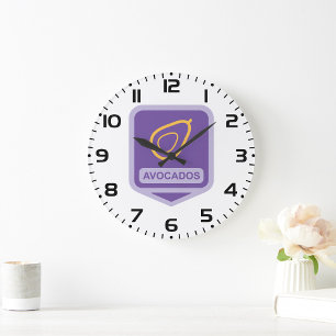 Grande Horloge Ronde Symbole Avocados