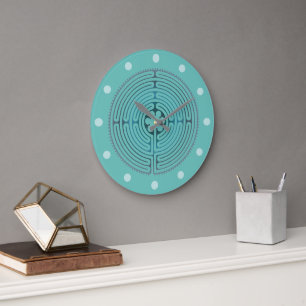 Grande Horloge Ronde Symbole de géométrie sacrée - Chartres Labyrinthe