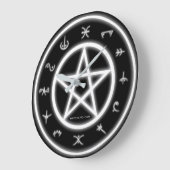 Grande Horloge Ronde Symbole de Pagan Clock (Angle)