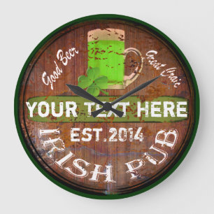 Grande Horloge Ronde Symbole de pub irlandais