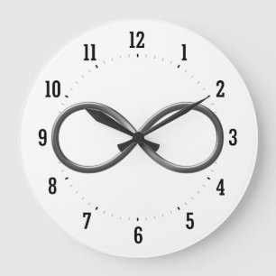 Grande Horloge Ronde Symbole d'infini