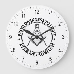 Grande Horloge Ronde Symbole franc-maçonnerie
