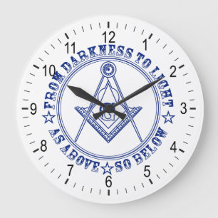 Grande Horloge Ronde Symbole franc-maçonnerie