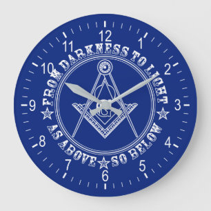 Grande Horloge Ronde Symbole franc-maçonnerie