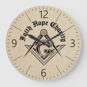 Grande Horloge Ronde Symbole franc-maçonnerie