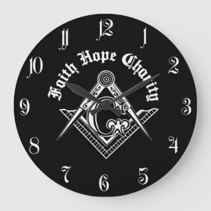 Grande Horloge Ronde Symbole franc-maçonnerie