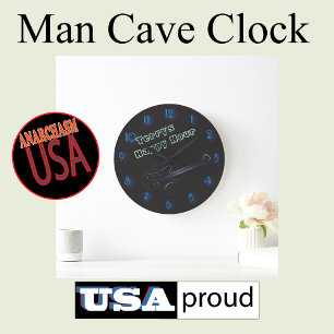 Grande Horloge Ronde SYMBOLE GLOBAL GUitar NEON PERSONNALISÉ Happy Hour