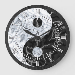 Grande Horloge Ronde SYMBOLE MARBRE YIN Yang