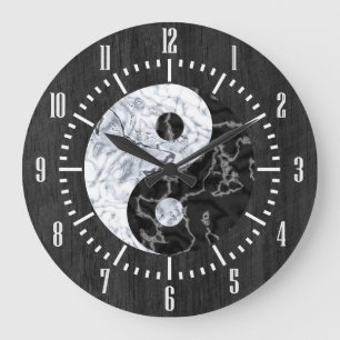 Grande Horloge Ronde SYMBOLE MARBRE YIN Yang