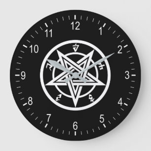 Grande Horloge Ronde Symbole pentagramme classique
