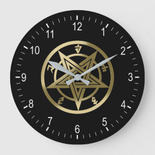 Grande Horloge Ronde Symbole pentagramme classique